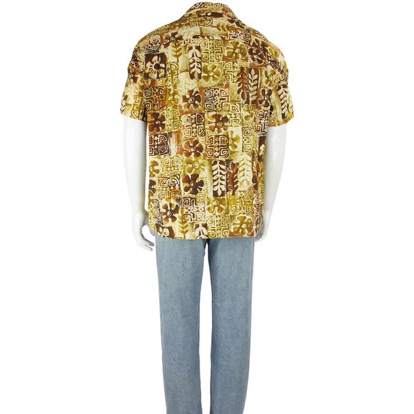 70s Vintage Hawaiian Rockabilly Tiki Shirt - Picture 5 of 5